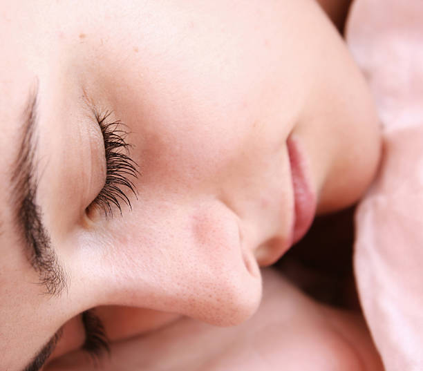 istock Beautiful young woman sleeping. 120682934