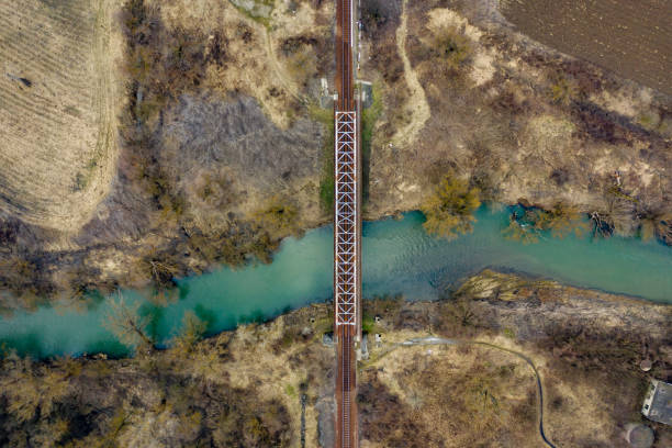 istock Aerial view of railroad 1206829508