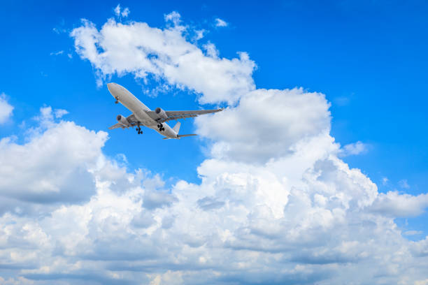 istock High-altitude airplane and beautiful sky in spring 1206830770