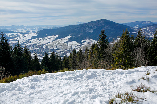 winter mountain landscape in Poland