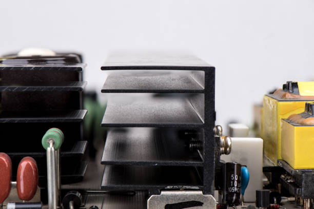 istock Cooling radiators and other electronic components close-up. 1206835464