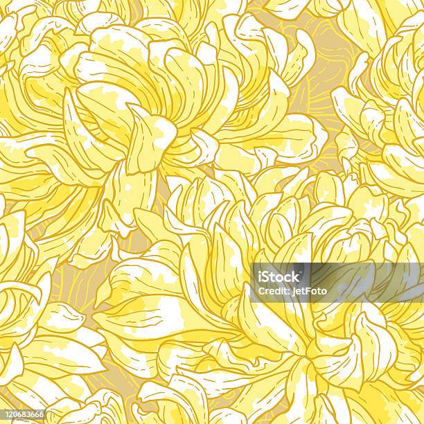 Motif Sans Couture Avec Chrysanthème Vecteurs libres de droits et plus d'images vectorielles de Art - Art, Art déco, Art et Artisanat