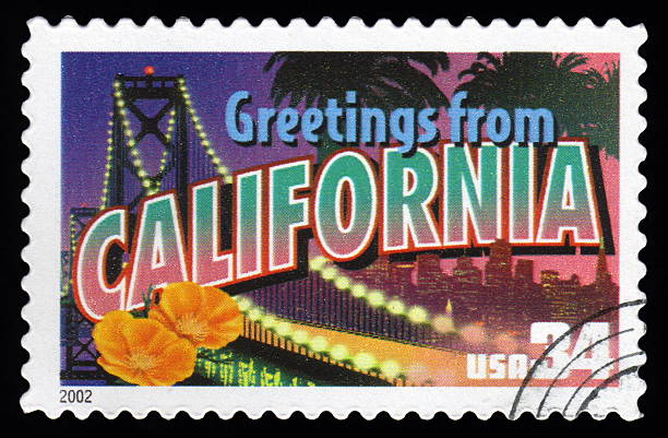 istock USA Postage Stamp Greetings From California 120683886