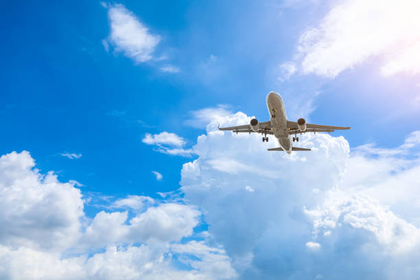 istock High-altitude airplane and beautiful sky in spring 1206839763