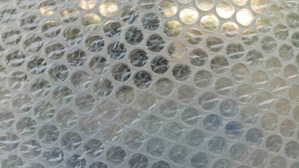 istock Close up White air bubble warp protection goods 1206841164