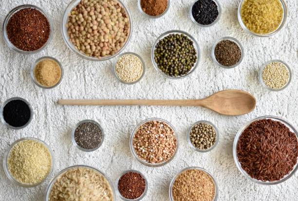 istock glass bowls with spices and grains 1206845492