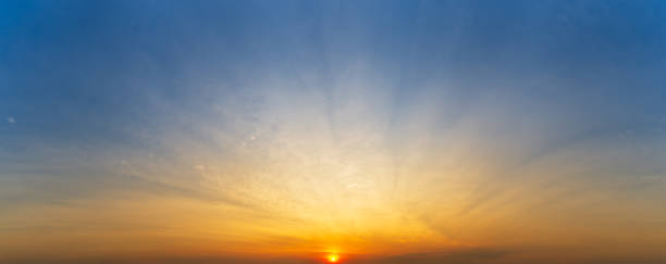 istock Panorama natural sunset or sunrise sky background 1206847995