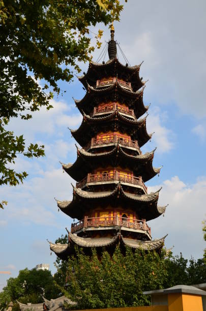 istock The ancient temple in Shanghai in China 1206848292