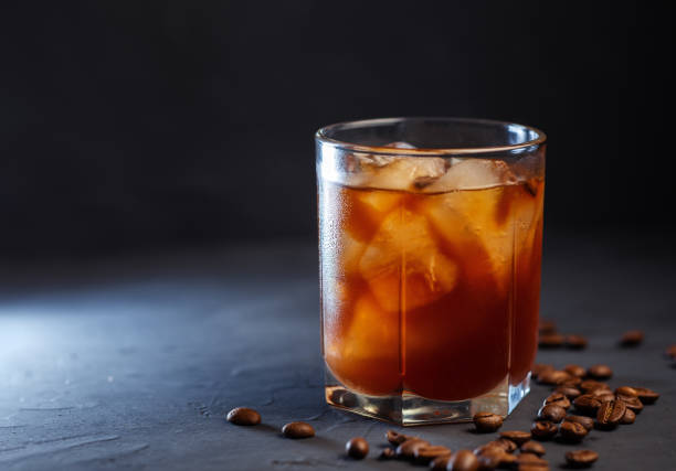 istock Black Russian cocktail with vodka, coffee and ice 1206858347