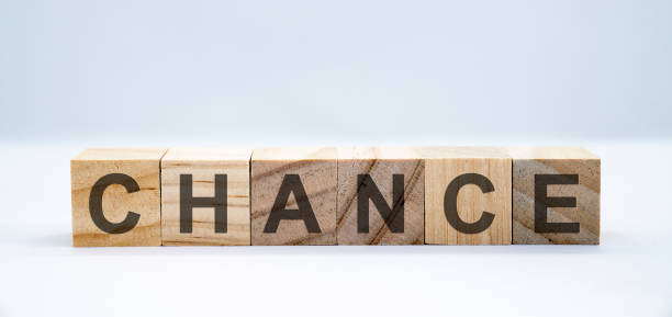 istock Wooden cubes spelling words Chance 1206860886