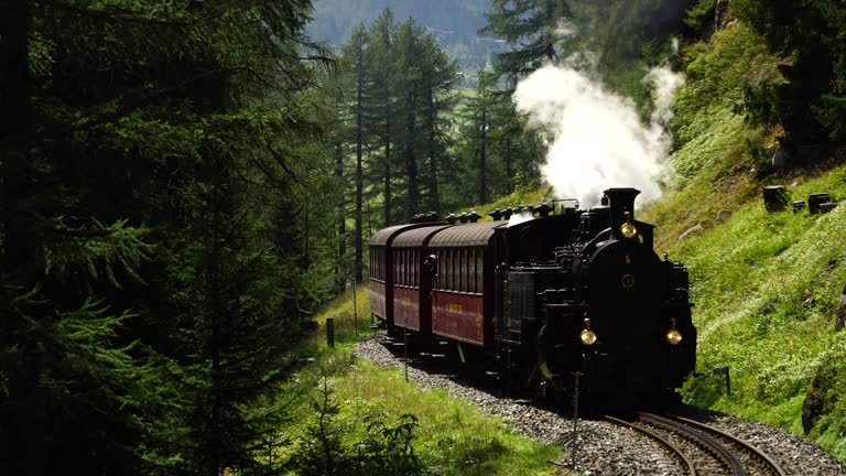 Steam locomotive from Realp to Furka Pass