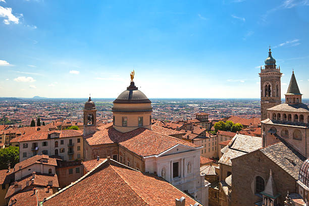 istock Rooftop view of bergamo Alfa, Italy 120686591