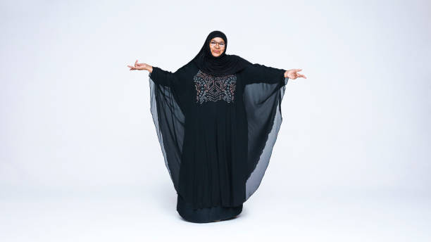 istock Islamic woman in hijab looking at camera 1206868436