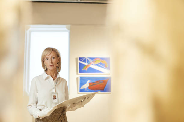 istock Elegant Art Gallery Manager in Museum 1206870316