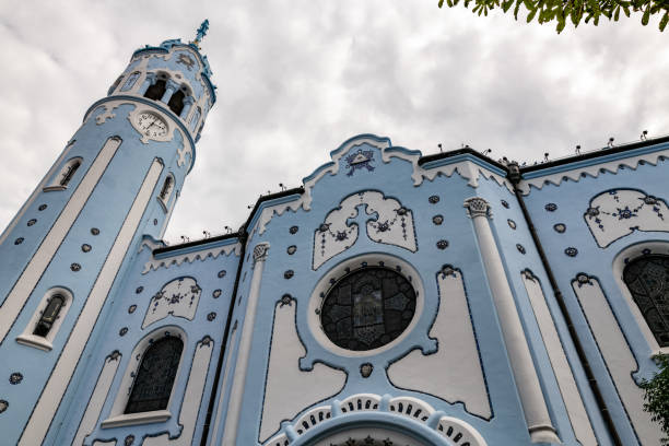 The Blue Church of St. Elizabeth in Bratislava stock photo