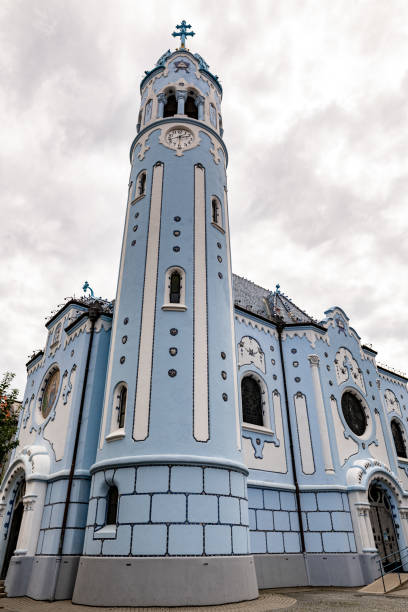 The Blue Church of St. Elizabeth in Bratislava stock photo