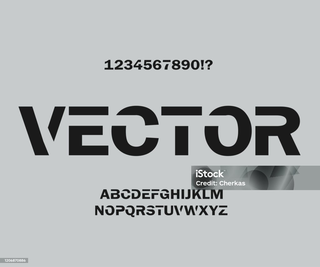 Minimal Text Design Example Minimal Font Design For Typographyon Stock Illustration - Download ...