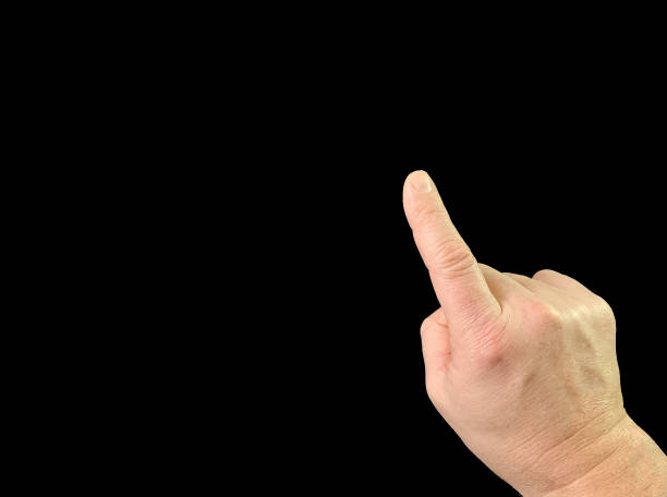 istock The index finger pushes the button from the inside. Finger touch to switch in space. A person turns on or off the system. Concept: start, stop. 1206876765