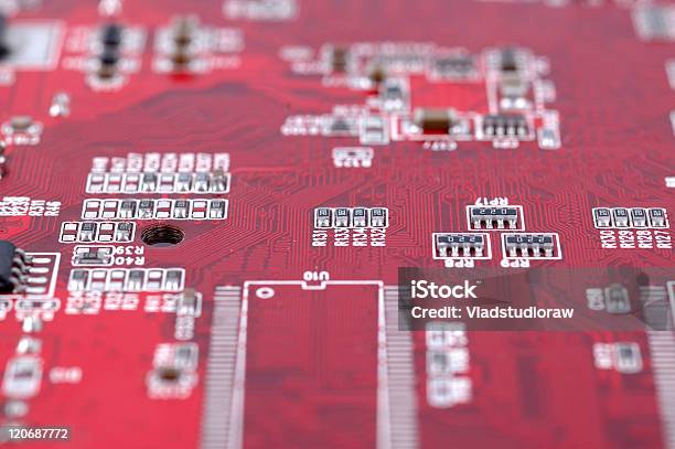 Motherboard Close Up Stock Photo - Download Image Now - Abstract, Backgrounds, CPU