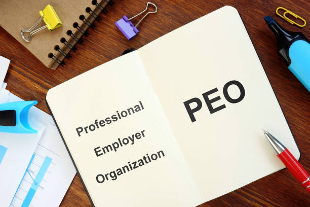 istock Conceptual hand written text showing Professional Employer Organization (PEO) 1206880538