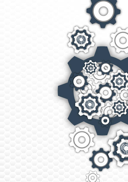 istock Technological background, gear wheel, modern cover template. The concept of teamwork, ideas, solutions found, part of the mechanism. 1206882029