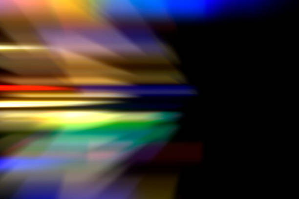 Optical lighting effect for creative photography art style. Black background