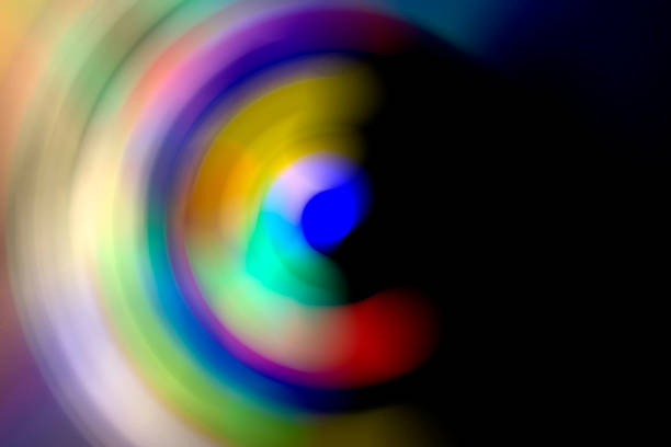 istock Optical lighting effect for creative photography art style. Black background. 1206887112