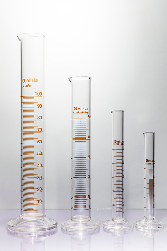 Graduated cylinders - neutral background