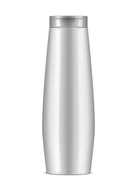 istock Blank white cosmetic bottle, realistic mockup. Shampoo, shower gel, body cream or other beauty product plastic packaging, vector mock-up 1206891069