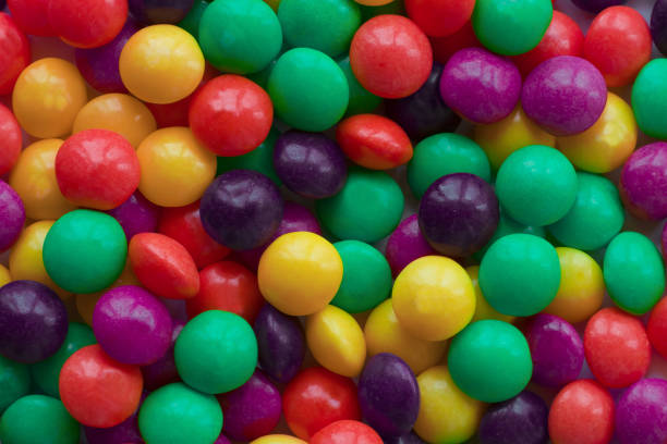 istock Background made of colorful dragee. 1206891162