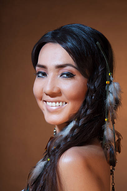 istock Smiling American Indian woman 120689403