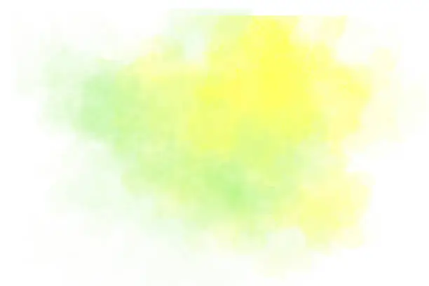 Background - Abstract Hand-painted Watercolor Brush Strokes - Paint Splash - Pastel Colors Yellow Green - Copy Space