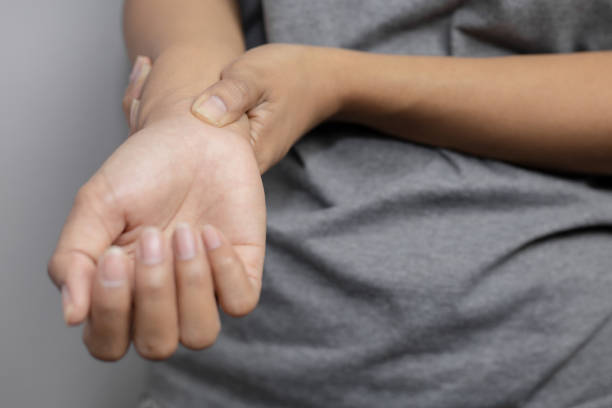 istock Woman suffering from pain in wrist. 1206896711