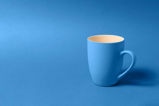 istock Blue color big mug over blue background. 1206897075