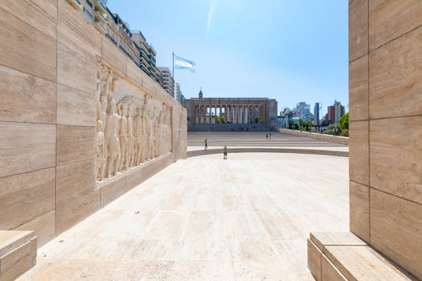 Rosario Argentina February 16 view from the exit of the flag tower sited in the riverbanks of Parana dedicated to Belgrano general. Shoot on February 16, 2020