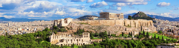 istock Panorama of Athens with Acropolis hill. 1206901047