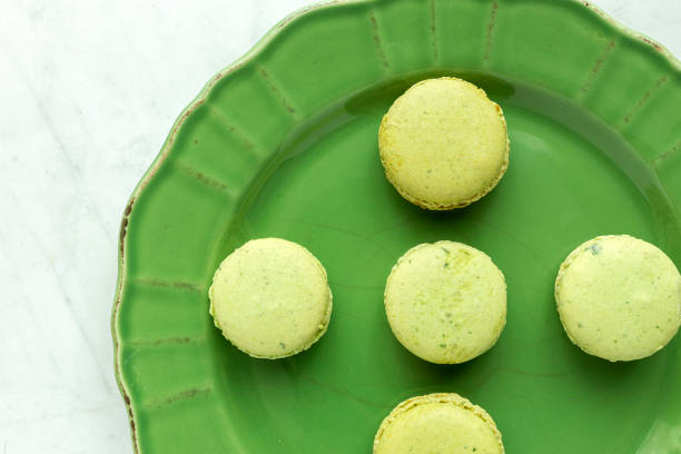 istock Homemade green macarons seen from above 1206902290