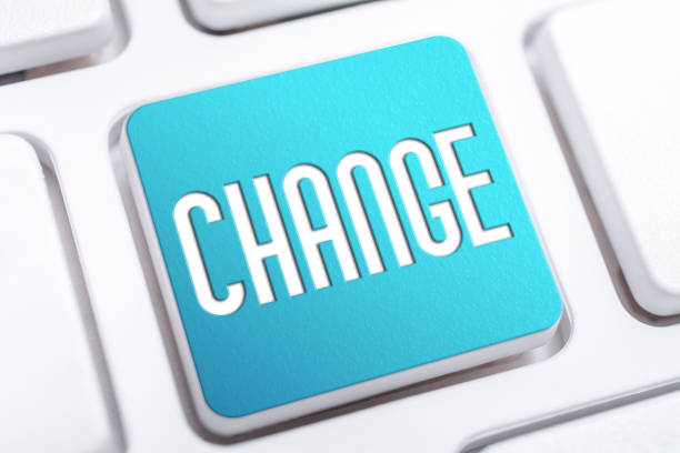 istock The Word Change On A Blue Keyboard Button, Change Habit And Lifestyle Concept 1206906788