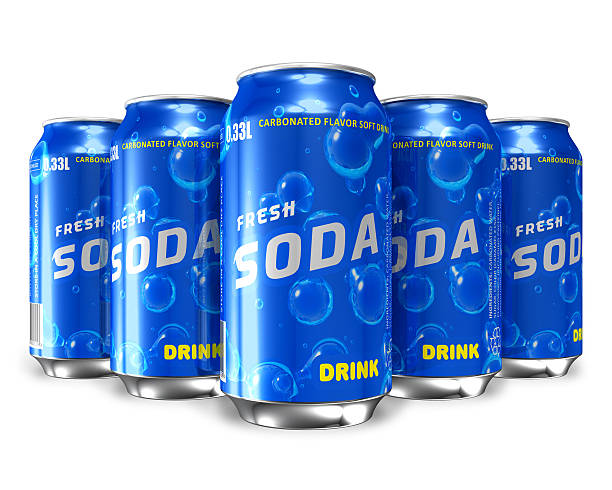 istock Set of refreshing soda drinks in metal cans 120691146