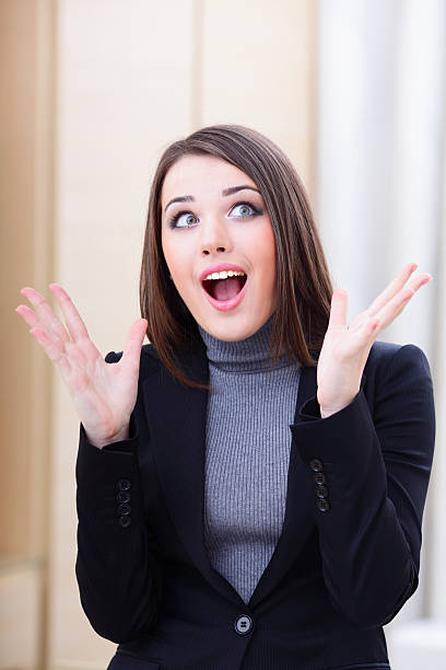 istock Surprised young beautiful businesswoman 120691486