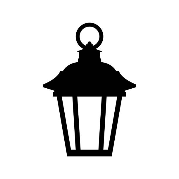 Lantern icon, logo isolated on white background