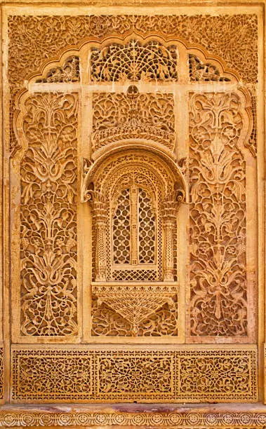 Photo of Carved window in Mandir Palace, Jaisalmer, Rajasthan, India