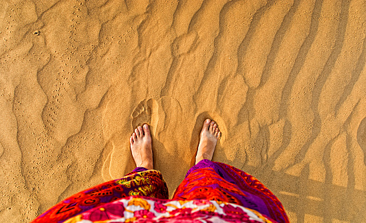 Feet in the desert