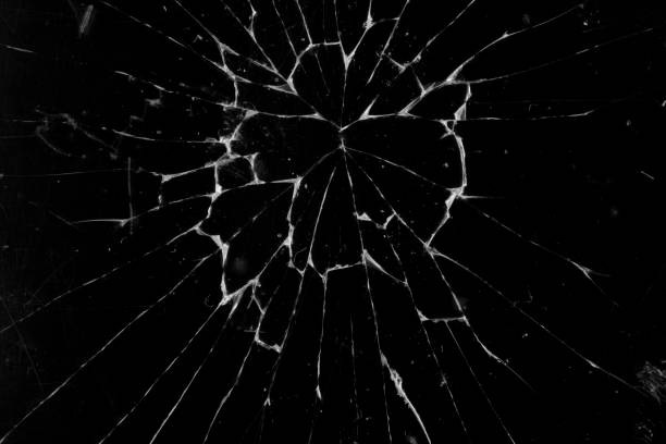 istock Background of broken black glass. 1206925074