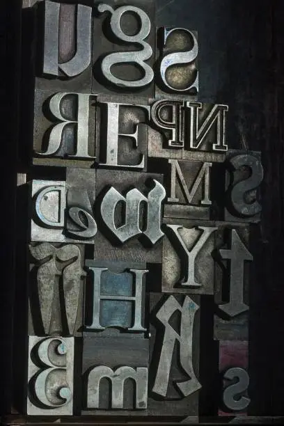 Lead letters from the print shop