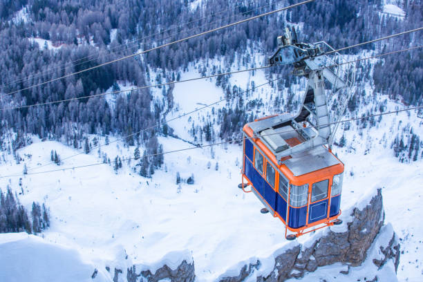 istock Gondola lift on ski resort 1206933232