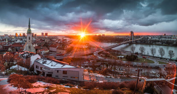 istock Bratislava Cityscape at Sunrise 1206933361