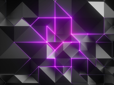 Renderizado 3d Fondo Geométrico Negro Abstracto Malla Poligonal Cuadrícula Luz Brillante De Neón Rosa Red Cibernética Estructura Facetada Cristalizada Textura Futurista Fondo De Pantalla De Moda Moderna Foto de stock y más Renderizado 3d Fondo Geométrico Negro Abstracto Malla Poligonal Cuadrícula Luz Brillante De Neón Rosa Red Cibernética Estructura Facetada Cristalizada Textura Futurista Fondo De Pantalla De Moda Moderna Foto de stock y más