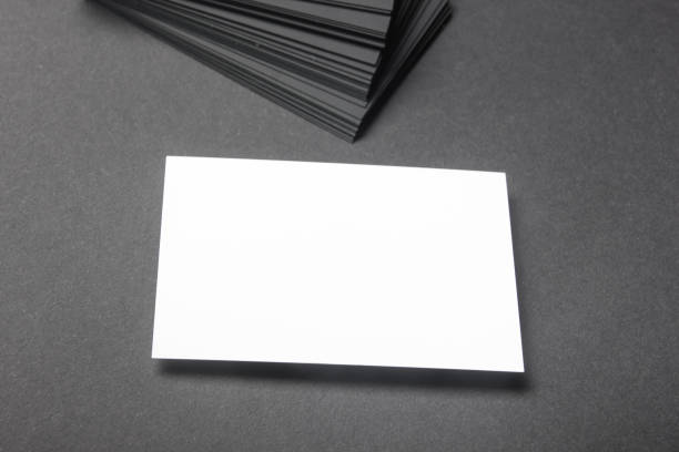 istock Business cards blank. Mockup on color background. Flat Lay. copy space for text 1206936542