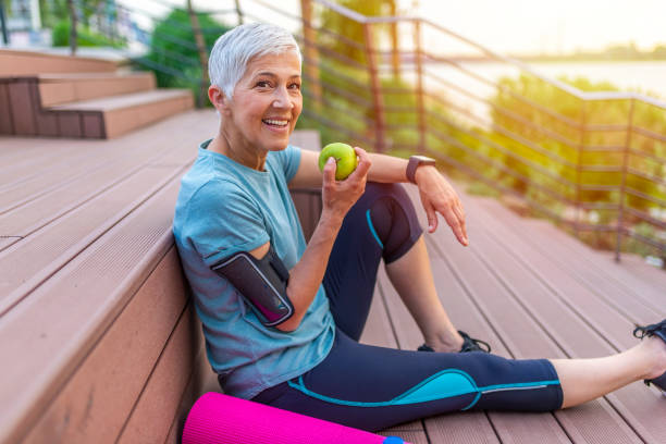Sporty senior woman